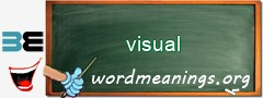 WordMeaning blackboard for visual